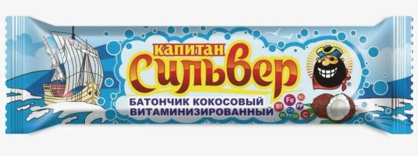 Батончик шоколад капитан сильвер (шок.глазурь) 50г фотография