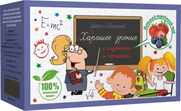 Изображение товара Алфит школьный-6 для улучшения зрения 20 пакетиков Алфит школьный-6 для улучшения зрения 20 пакетиков фотография